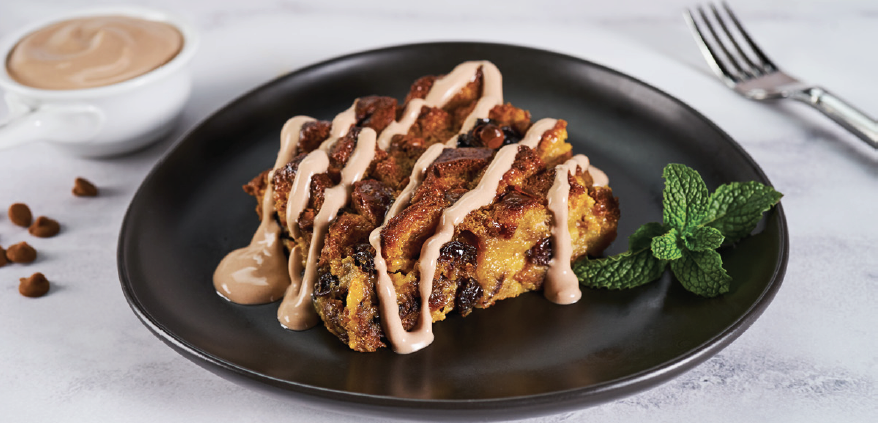 Irish Whiskey Cinnamon Raisin Bread Pudding