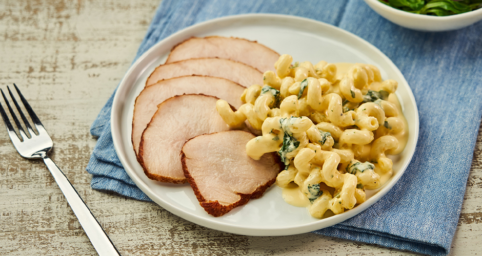Garlic Parmesan Mac With Roasted Turkey