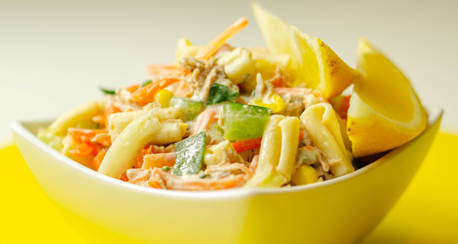 Balsamic Shallot Tuna Pasta Salad
