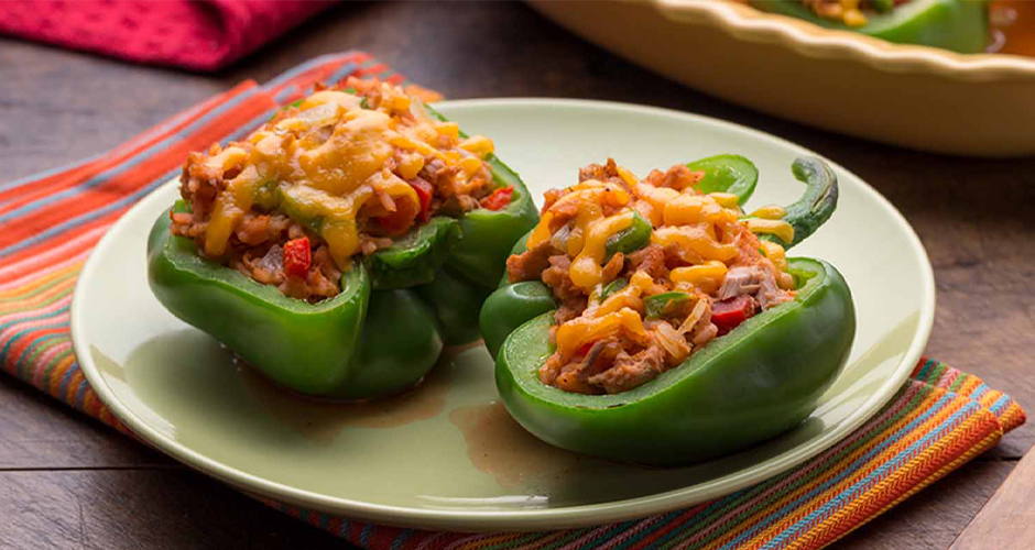 Clamato® Tuna and Rice Stuffed Peppers